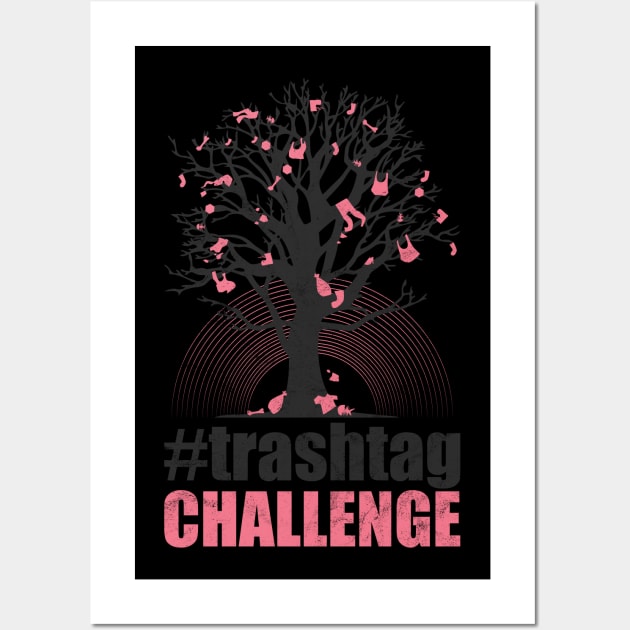 Trashtag Less Garbage Challenge Wall Art by avshirtnation